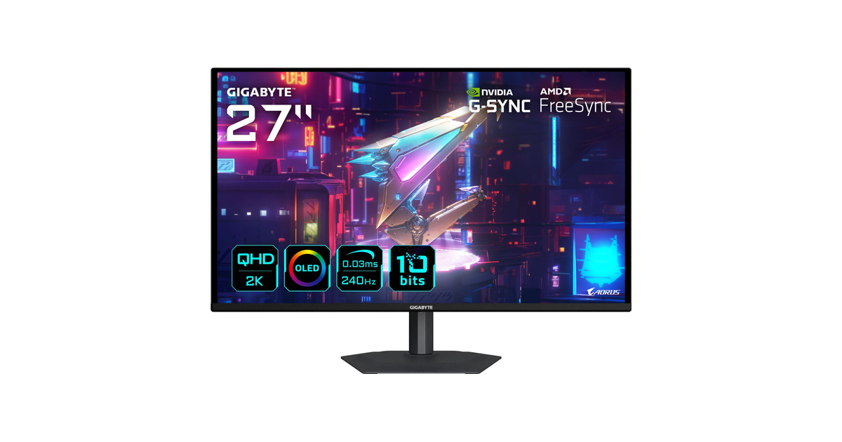 GIGABYTE GS27F2 27" 240Hz 1ms HDMI DP AdaptiveSync HDR10 FHD SS IPS Gaming Monitör