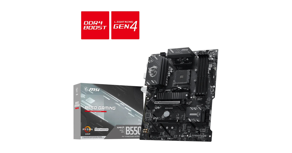 MSI B550 GAMING Amd B550 Soket AM4 DDR4 4800(OC) M.2 Anakart
