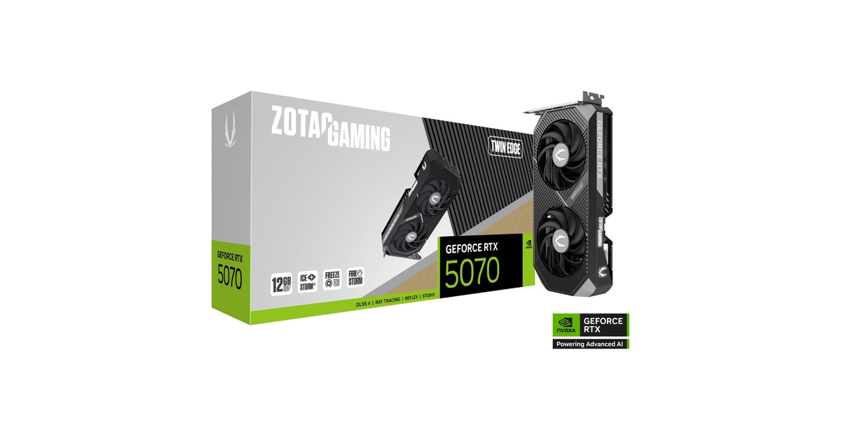 Zotac Gaming GeForce RTX 5070 12GB TWIN EDGE ZT-B50700E-10P GDDR7 192Bit Gaming (Oyuncu) Ekran Kartı