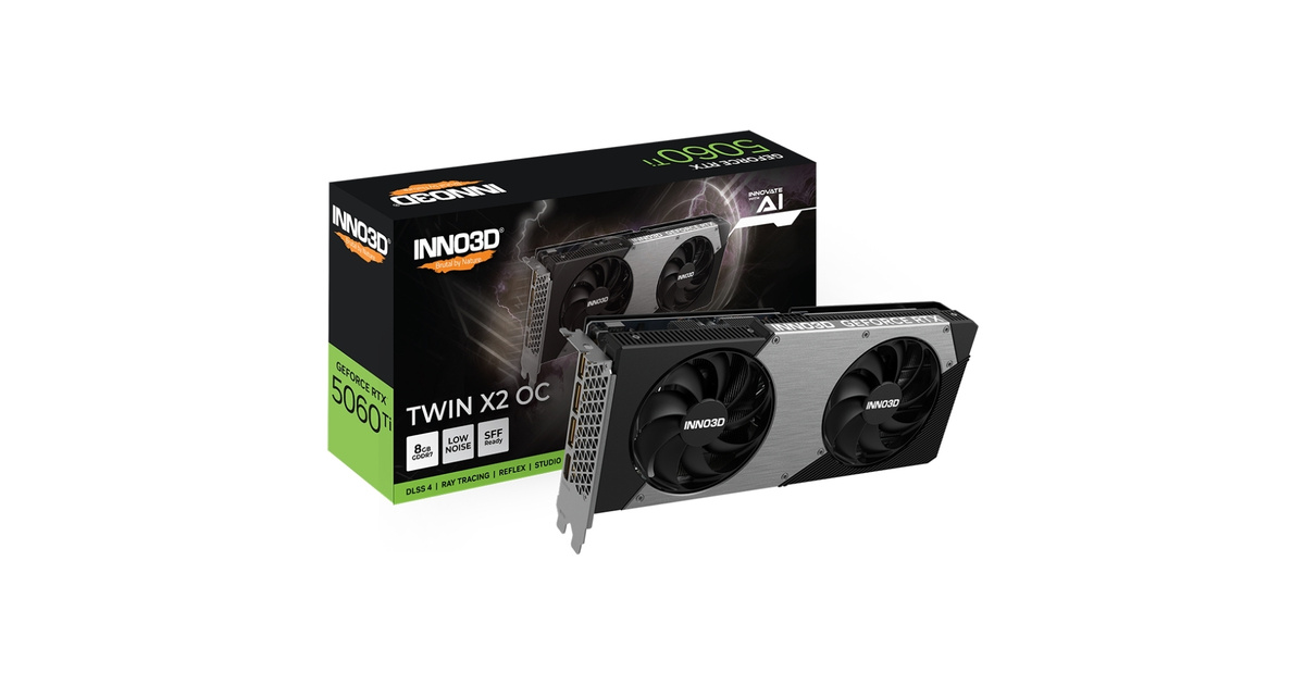 Inno3D RTX 5060 Ti TWIN X2 OC 8GB N506T2-08D7X-193075N GDDR7 128Bit Gaming (Oyuncu) Ekran Kartı