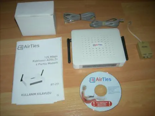 AIRTIES RT211 125Mbps ADSL2+ 4 PORT KABLOSUZ MODEM