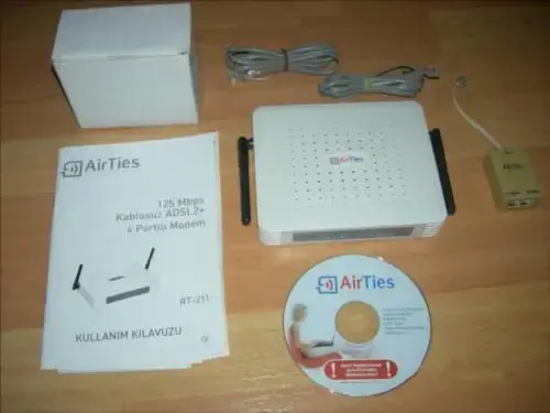 AIRTIES RT211 125Mbps ADSL2+ 4 PORT KABLOSUZ MODEM