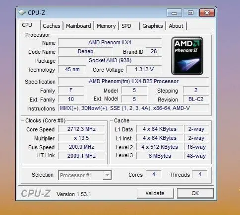 AMD PHENOM II X4 925 (2.8GHz) 8MB 938p