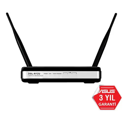 Asus DSL-N12U 4 Port 300Mbps  Kablosuz Modem+5dbi