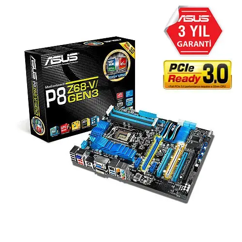 Asus P8Z68-V Z68 Ddr3 Vga+Glan+BT 16X