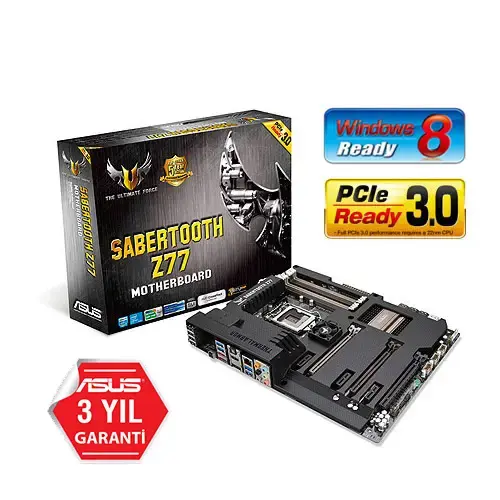 Asus Sabertooth Z77 Ddr3 Sata3 + USB3 + GLan +16X