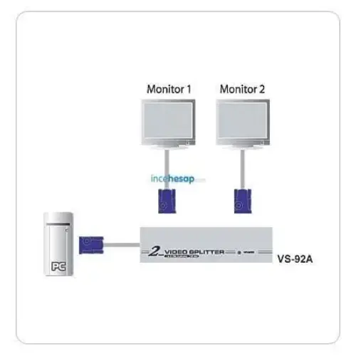 Aten VS92A 2`li VGA Çoklayıcı 