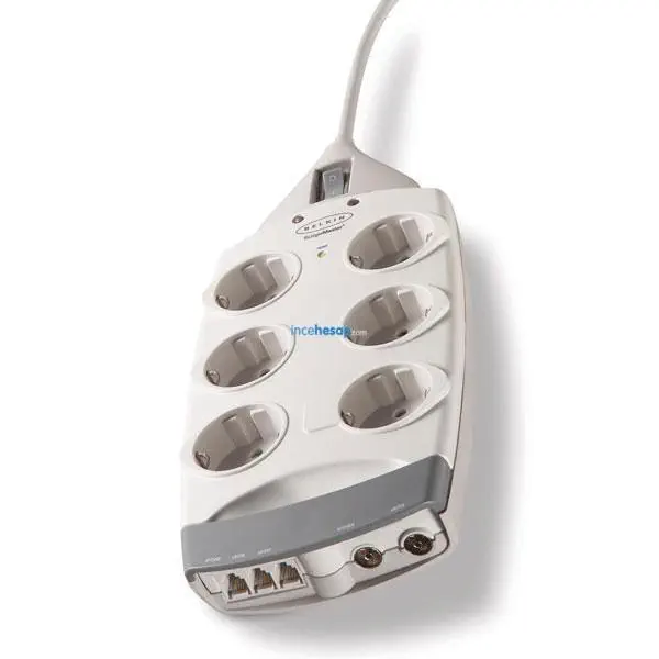 Belkin 6 Soket Advance Tel/Av  Korumalı Akım Koruyucu Priz (F9S623YY2M)
