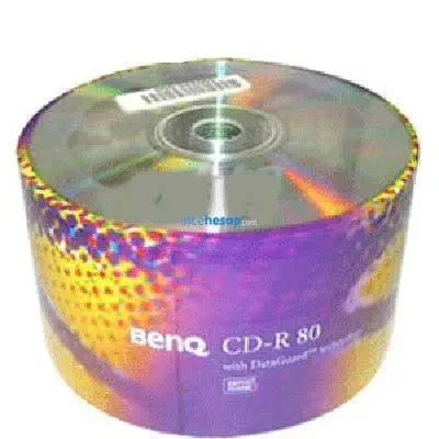 BENQ CD-R 52X 80Dk 700 MB 50″Lİ BULK RENKLİ