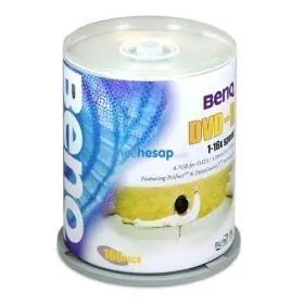 BENQ DVD+R 16X 4.7GB 100″ LU CAKE BOX