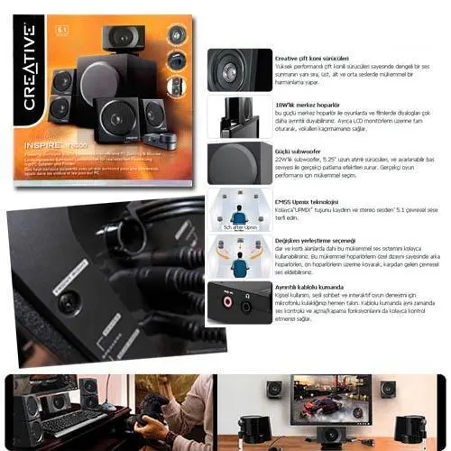 CREATIVE INSPIRE T6200 5+1 HOPARLÖR