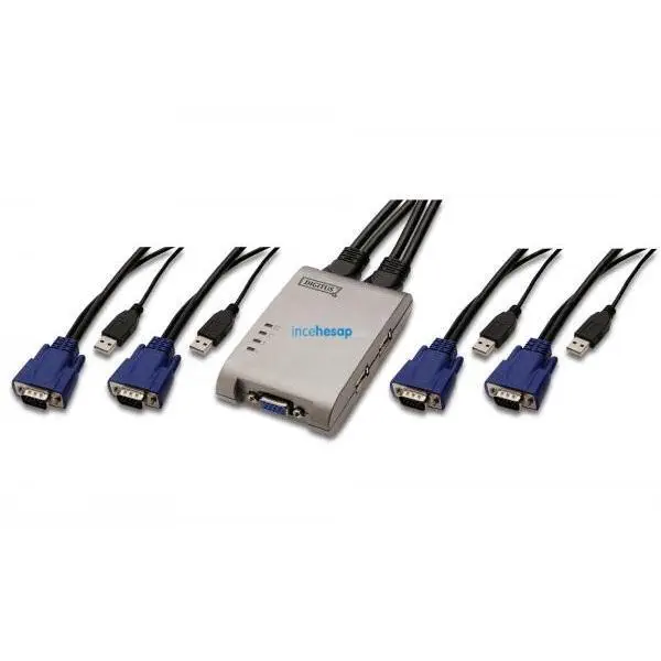 Digitus DS-12200 4 Portlu USB Mini Kvm Masaüstü Tip
