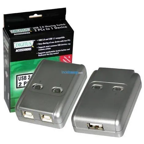 Digitus DA-70135-1 USB Sharing Switch, USB 2.0, 2 Pc, 1 USB Cihaz
