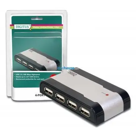 Digitus DA-70224-1 4 Port USB Hub, USB 2.0
