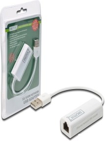Digitus DN-10050 USB 2.0 10/100 Ethernet Adaptörü, 1 X 10/100 RJ45 Dişi, USB-a Erkek