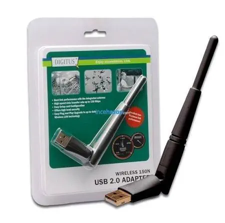 Digitus DN-7044 Wireless ( Kablosuz) Lan USB 2.0 Anten Formunda Ethernet Adaptörü, 150Mbps