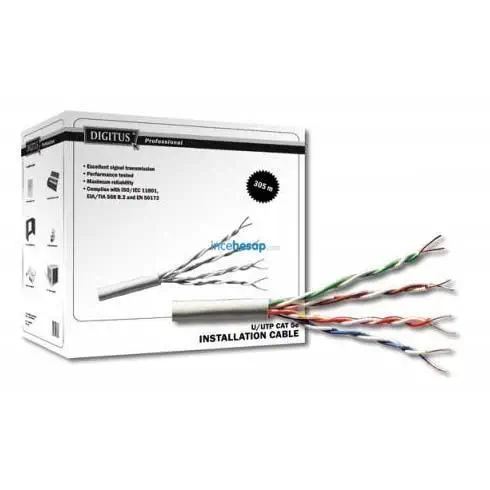 DIGITUS DK-1611-V-305 CAT6 (UTP) Data Kablosu, 305 mt rulo