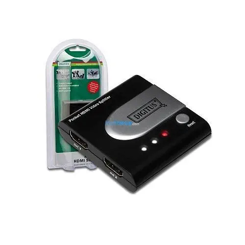 DIGITUS DS-41302 Cepte Taşınabilen 2 li HDMI Video Çoklayıcı (Splitter), HDMI 1.3 uyumlu