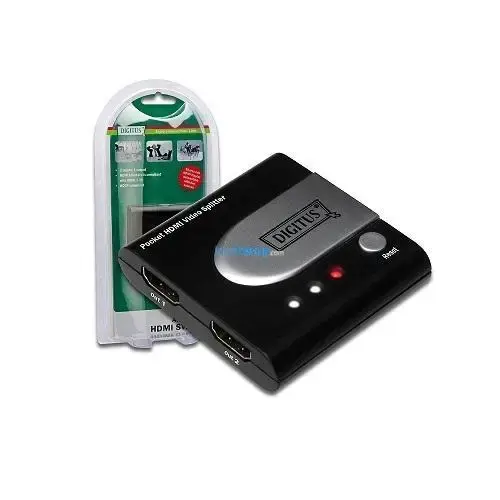 DIGITUS DS-41302 Cepte Taşınabilen 2 li HDMI Video Çoklayıcı (Splitter), HDMI 1.3 uyumlu