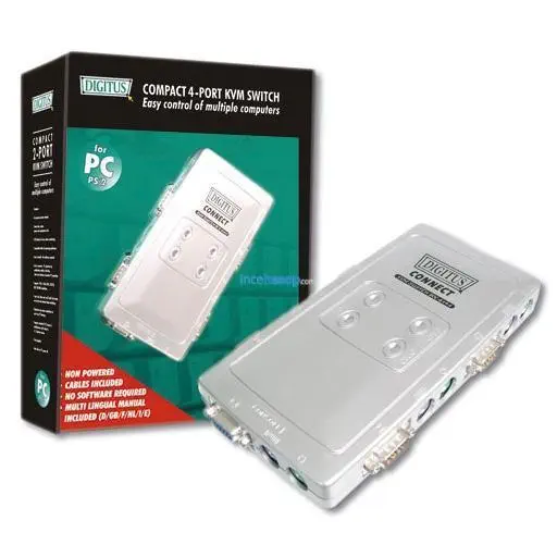 Digitus DC IC614I 4 portlu VGA PS/2 Mini KVM Switch