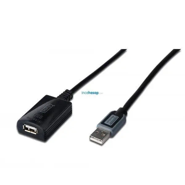 DIGITUS DA-73100 USB 2.0 Repeater Kablosu, USB A Erkek / A Dişi, 10 Metre