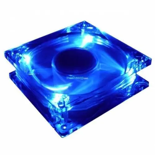 Ezcool Kasa Fanı 12x12cm Mavi Led Işıklı
