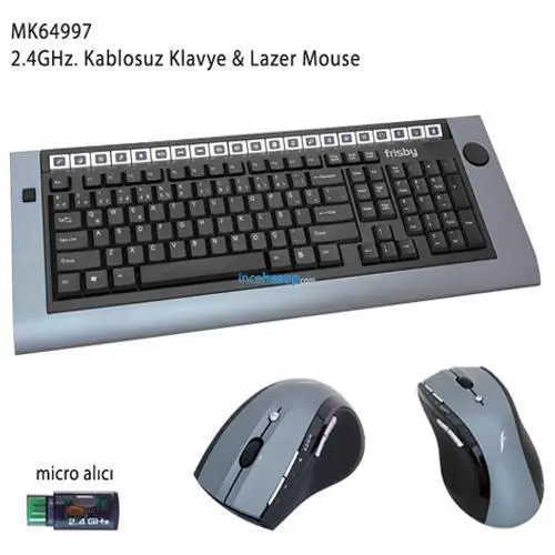 Frisby MK64997G 2.4 GHz Lazer Klavye Mouse Kablosuz Set