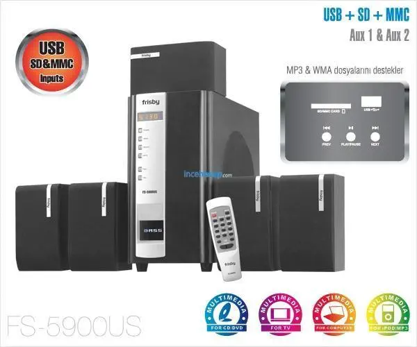 FRISBY FS-5900US 5+1 EV SİNEMA SİSTEMİ