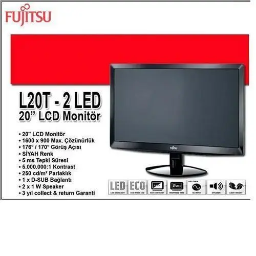 Fujitsu  L20T-2 20 inch Led Monitör