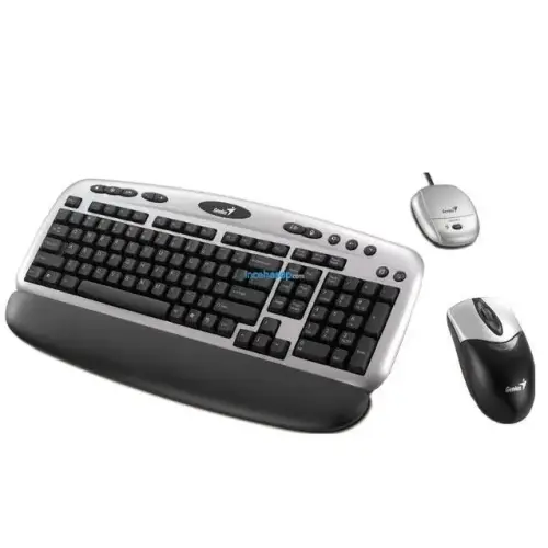 GENIUS KB-600 KABLOSUZ LAZER USB SİYAH/GMŞ SET