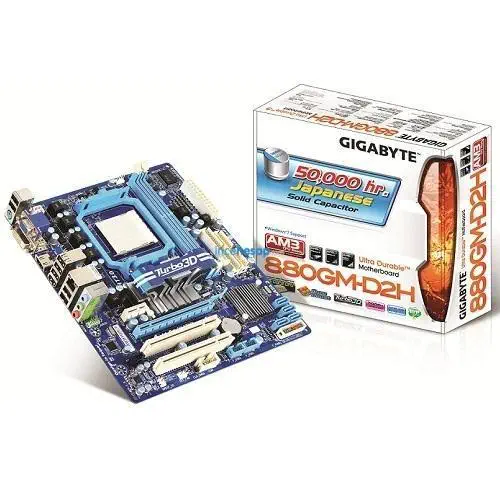 GIGABYTE 880GM-D2H AMD AM3 DDR3 VGA+GLAN+SATA 16X
