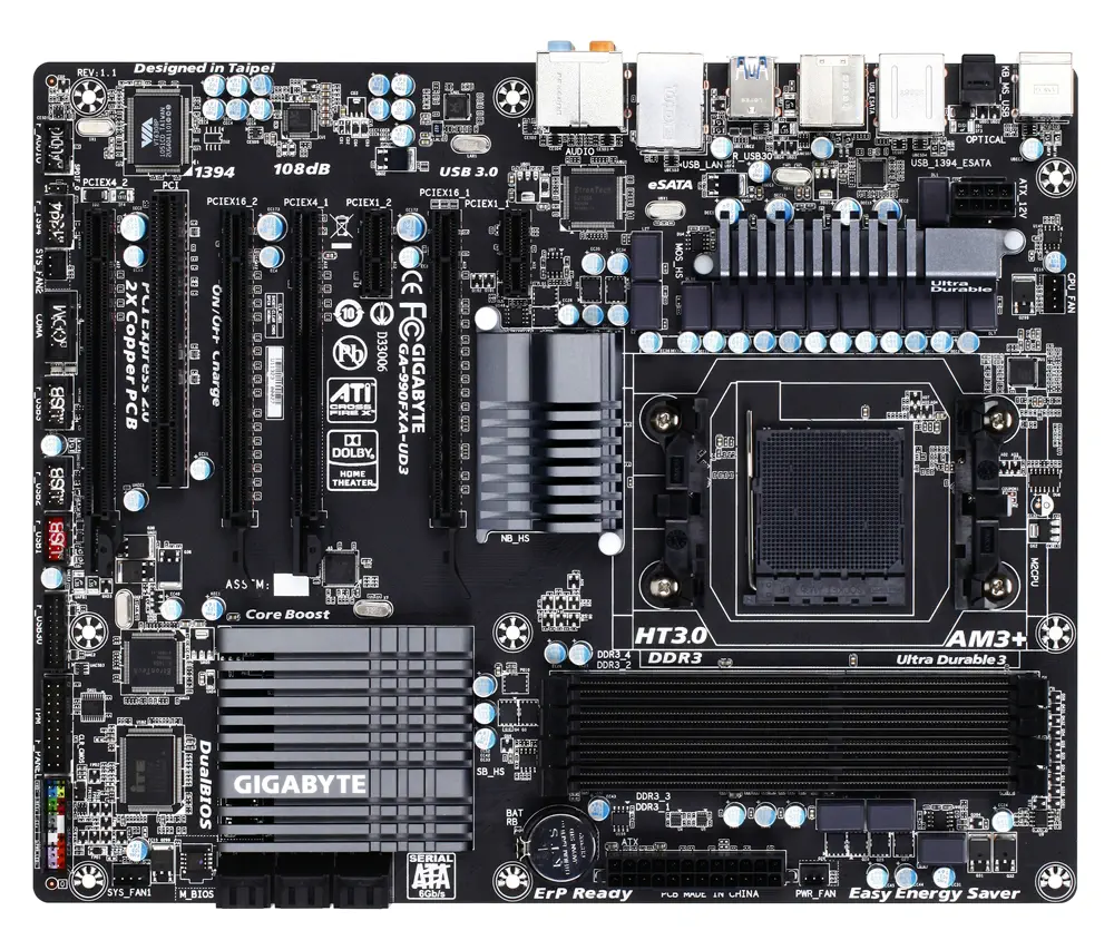 Gigabyte 990FXA-UD3 Amd AM3+ Ddr3 GLan Sata3 USB3