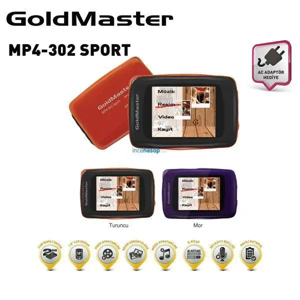 Goldmaster MP4-302 MP 4 Player Turuncu