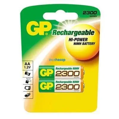 GP 2300mAh AA ŞARJLI KALEM PİL(2 Lİ BLİSTER)