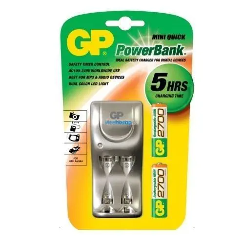 GP MİNİ QUIK 2700 PB ŞARJ KİTİ (2X2700AA)