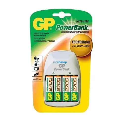 GP P.BANK NITELITE ŞARJ KITI(4X2700mAh AA PIL)