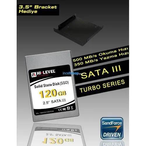 120 GB 2.5 SSD TURBO SATA3 500-350 MB/S HI-LEVEL