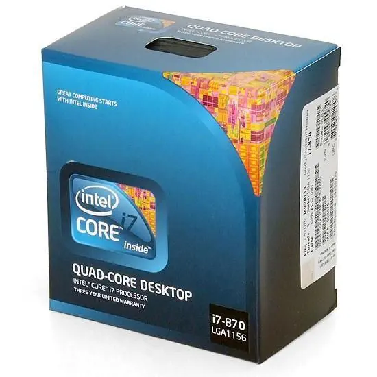 INTEL CORE I7 870 8MB 2.93 GHz 64BIT 1156p