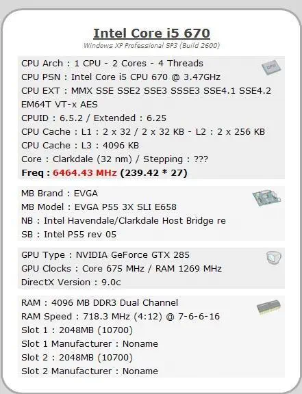 INTEL CORE I5 670 3.46 GHz 4MB 1156p