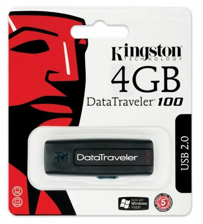 KINGSTON 4 GB BELLEK USB 2.0 DT100 SÜRGÜLÜ 