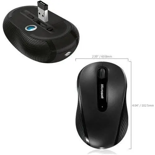 Microsoft Kablosuz 4000 USB Bluetrack Mouse (D5D-00004) Siyah