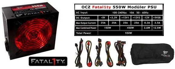 OCZ FATAL1TY OCZ550FTY-EU SLI POWER SUPPLY 550W
