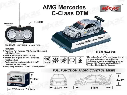 Kyosho AMG Mercedes C-Class ラジコン MJX 8805 AMG MERCEDES C-CLASS UZAKTAN KUMANDALI OYUNCAK ARABA (1