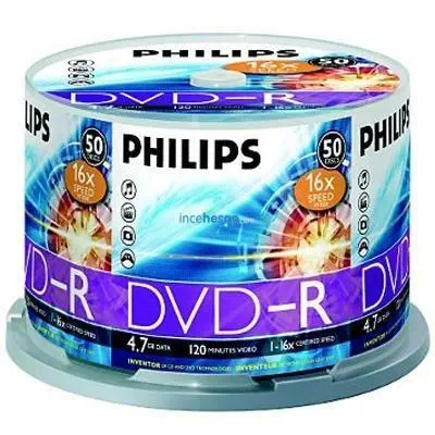 Philips Dvd+R 16X 4.7GB 120 Min 50Lİ Cake Box