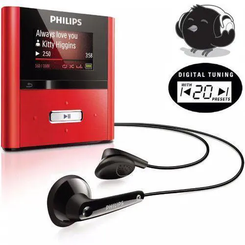 PHILIPS SA2RGA02RN 2GB MP3 PLAYER KIRMIZI