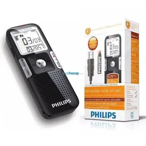 PHILIPS 2GB LFH0642 SES KAYIT CİHAZI SİYAH
