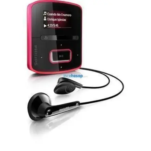 Philips SA3RGA02PN 2GB MP3 Player Pembe