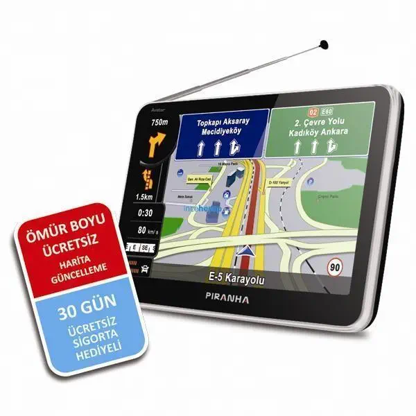 Piranha Avatar 5.0 inch Gps + Tv + Bluetooth +Fm Navigasyon