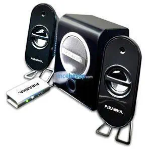 PIRANHA PRN-2100 4W RMS 2+1 HOPARLÖR SİYAH/GÜMÜŞ