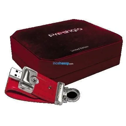 PRESTIGIO 4GB KIRMIZI DERİ USB BELLEK 